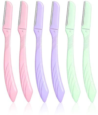 DAFNE 6 Pcs Cuchillas Cejas, Eyebrow Razor,Cuchilla Facial Mujer,Cejas de Seguridad Facial Removedor de Vello Afeitadora, con Cubierta de Precisión, Herramienta Exfoliante para Mujeres y Hombres