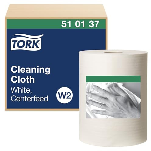 Tork Cleaning Cloth White W2, Reusable, 1 x 500 Cloths, 510137