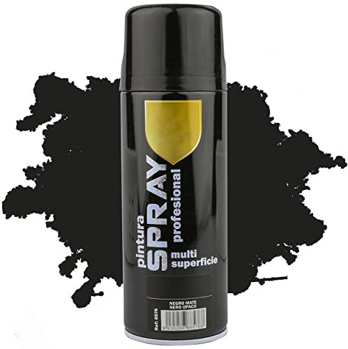 H HANSEL HOME Pintura Spray Negro Mate 400 Ml