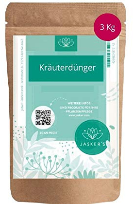JASKERS® Bio Langzeit Kräuter-Dünger 3 Kg | Optimaler Bio Spezialdünger Für Alle Kräuter | Als Basilikum Dünger Geeignet | Nährstoffreicher Kräuterdünger Für Schmackhafte Kräuter