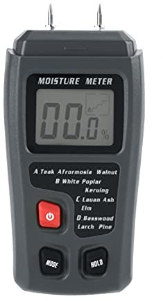 Medidor de humedad de madera LCD digital, probador de humedad Detector de humedad de madera para material de construcción de madera, paredes de leña, piso de papel