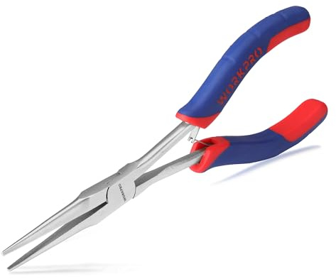 WORKPRO 7 Inches Needle Nose Pliers, Mini Long Needle Nose Pliers with Smooth Jaws, Small Long Reach Pliers for Jewelry Making, Bending Wire and Small Object Gripping Work On Narrow Place