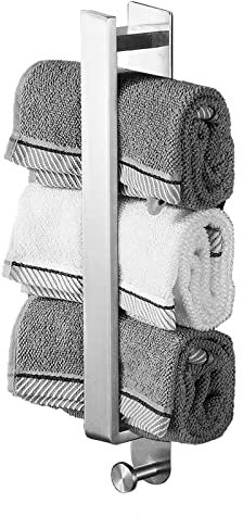 Handtuchhalter, Selbstklebend Handtuchstange Ohne Bohren Edelstahl, Handtuchhalter Bad, Gästehandtuchhalter für Badezimmer und Küche, 40cm (Silber)