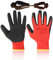 FUZZIO 24 Paar Latex besichtet Garten Arbeitshandschuhe Handschuh-Klammern L-9 Rot