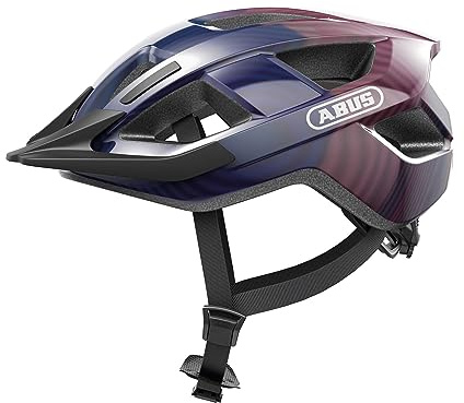 Abus Casco Urbano Deportivo para Bicicleta Aduro 3.0 - Protección Elegante para Uso Diario y Ciclismo Deportivo - Unisex, para Hombres y Mujeres, Violett (purple waves), L (58-62 cm)
