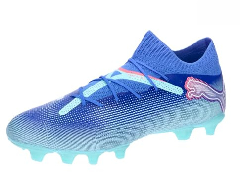 PUMA Unisex Adults Future 7 Pro FG/AG Soccer Shoe, BLUEMAZING-PUMA White-Electric Peppermint, 42 EU