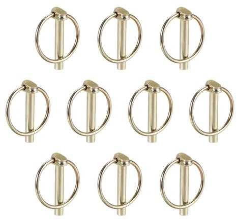 10 Pcs Linch Pins, Metal Lock Cotter Pins Fasteners for Trailers Tractors Mechanical, 8mm x 45mm