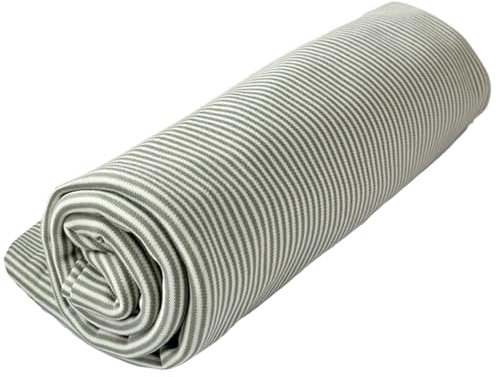 Hoppediz Premium Pucktuch aus Bio-Baumwolle - Vielseitige Kuscheldecke & Babydecke, Ideal als Schmusetuch, Erstlingsdecke & Schnuffeltuch, rosmarin-weiß