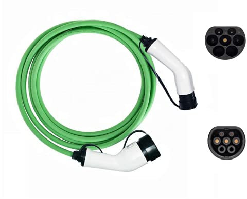 Type 2 | EV Charging Cable 32 Amp 7.4KW | Green 30 Metres