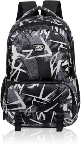 Schulrucksack jungen teenager, rucksack herren,rucksack kinder,Wasserdichte Schultasche,schultasche kinder,Laptop Rucksack,Große Büchertasche,Schule Rucksack Herren (BLACK)
