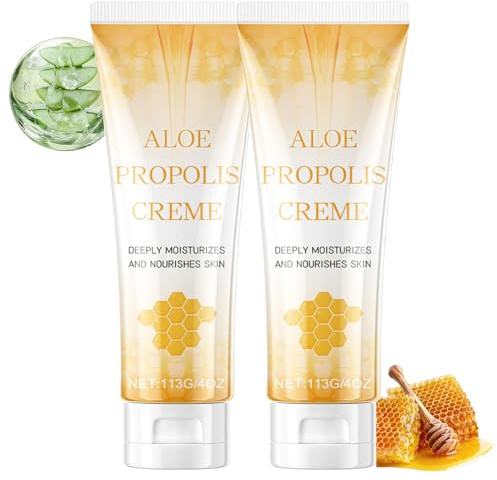 Crème à l'aloe propolis, pommade à la propolis pour peaux sèches et irritées, hydratation en profondeur pour le visage et le corps, crème pour le visage à la propolis pour femme et homme, crème