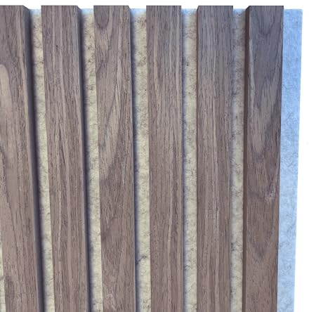 MasquePack - Set x1 Panel Acústico Decorativo de Madera - Madera Nogal Natural Regular 120x60 - Paneles Decorativos para Pared, Absorción de Sonido y Diseño Moderno (120x60 - Gris, 1)