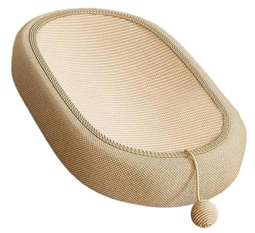 mophrati Almohadilla rascadora para Gatos, Duradera, para salón, Reduce el daño a los Muebles y Ofrece un Lugar de Descanso, un Juguete Interactivo para Jugar y Descansar, Marrón Claro, Pequeño