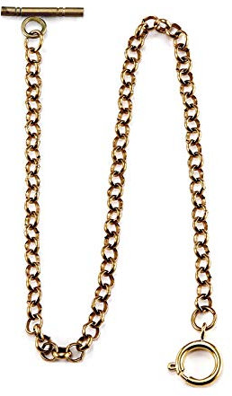 TREEWETO Taschenuhr Kette 14.7 inch (37.5 cm) Gold