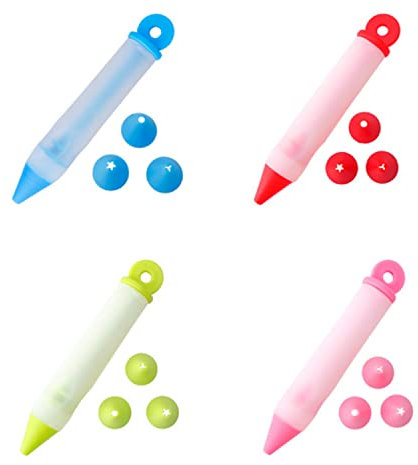 Denxahao Kuchen Dekorationsstift Gebäck Dekorierstift DIY Schreiben Und Verzieren Multifunktion Kitchen Decorating Geeignet FüR Kuchen-, GebäCk- Und Dessertdekoration (4PCS)
