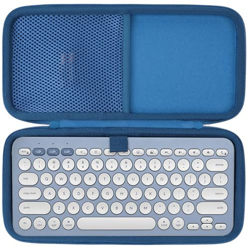 Lebakort Hard Case Compatible with Logitech Pebble Keys 2 K380s K380 Keyboard (Blue Case)