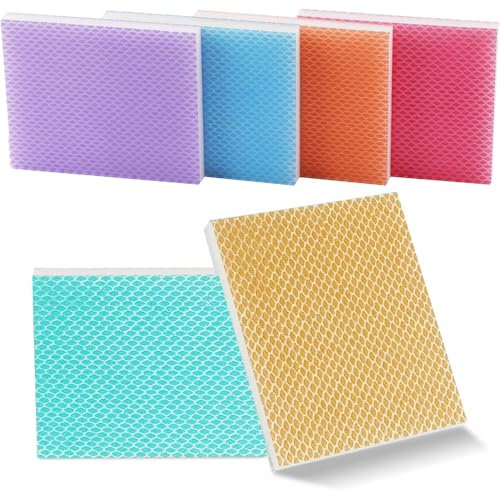 Schleifschwamm, 6 Stück Handschleifblöcke Schleifpads Körnung 150 180 240 320 400 600 Schleifschwämme PU-Schaum-Schleifpads für Holz Metall Trockenbau Farbe Keramik