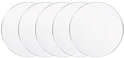 JIEYUZYUO Lastra Acrilica Trasparente Rotonda 5 Pezzi Pannello Acrilico Trasparente Spesso 2 Mm Fogli Acrilici Circolari Segno, Diametro 150-200 Mm/Diameter 170Mm
