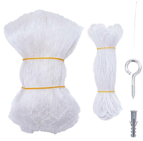vidaXL Rete per Gatti Trasparente 12x3 m in Nylon, Rete di Sicurezza per Gatti, Rete di Sicurezza per Gatto, Protezione per Balcone per Gatti