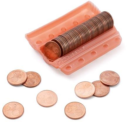 Blistermynt, myntsorterare, myntsorterare, myntsorterare, myntsorterare, myntorganiserare, myntorganisatör, myntfodral, myntfodral, euro och myntfodral, euro (5 tum, pack 100)