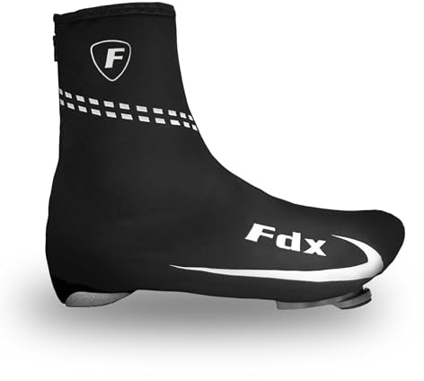 FDX Cycling OverShoes Windproof,Water Resistant Shoecovers for Men Women | Protect cycling shoes from rain, wind and road spray with a snug fit designed for everyday rides