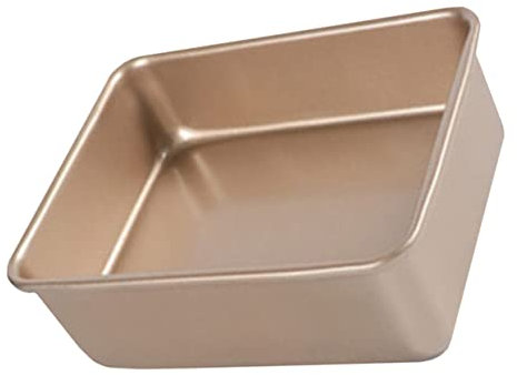 PEPLAYTAL Teglia Per Torte Quadrata Antiaderente in Acciaio 21x21x8 Cm Facile Da Pulire e Smontare Per Dolci e Pane