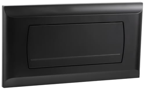 Empyreal Placca di Comando per Cassetta WC, con Set di Leve di Scarico e Viti di Installazione, Compatibile con Geberit 200F, 115222111,340 x 185mm, 1 Pezzo(Opaco Nera)