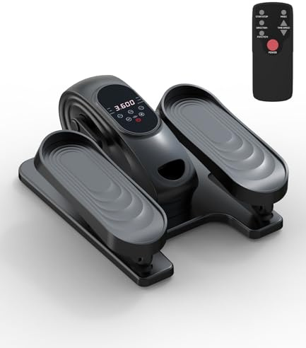 Pedaliera Riabilitazione Elettrica, Ellittica da Casa per Anziani - Pedaliera per Esercizi Gambe, Ellittica Elettrica <15dB Silenziosa, 15 Velocità, Display LED, Telecomando, Compatta 45.5x30.5x15cm