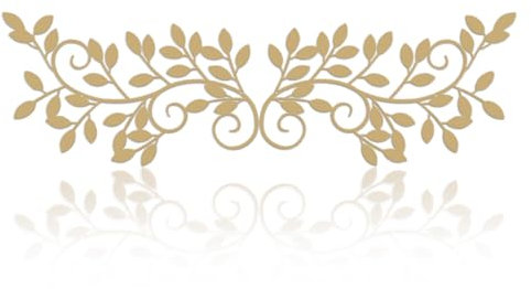 ESTART 2 Stück Metall Baum Blatt Wanddekor Rebe Olivenzweig Blatt Wandkunst Ornament Wandbehang Schild für über Tür, Wohnzimmer, Büro, Innen- und Außendekoration (Gold)