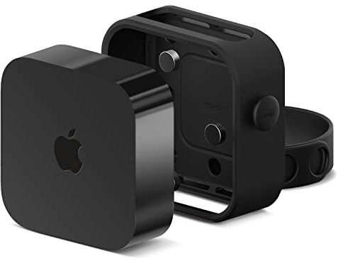 elago Support Multi Compatible avec Apple TV 4K 3ème Génération (2022) - 3 Options de Montage : Aimant, Vis, Courroie, Installation Facile, Empêche la Surchauffe