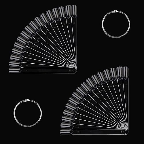 ILantule 100 Stück Nail Art Tips Ring Stick,Nagelspitzen Nagel Display,Display Transparent Nail Art Tips Nagel Salon Übungen(Klar)