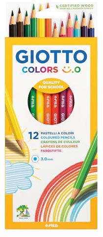 Giotto Färgkritor Colors Smile - 12 st