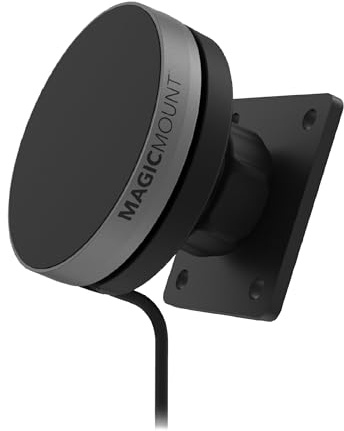 Scosche Qi2 Wireless MagSafe Car Mount Charger, 15W Magnetic Cell Phone Holder for Car with AMPS Mounting Plate for ProClip Vehicle Specific Mount Bases Compatible with iPhone, Samsung
