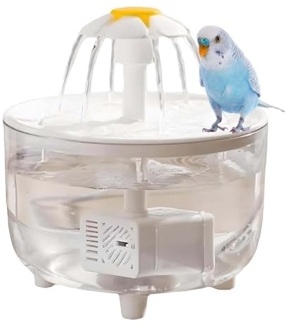 Petlex Bird Bath Indoor Automatic Parrot Shower Bathtub with Pump Recirculating Filtration Safe for Birds to Bathe or Drink, Perfect for Parakeets Budgie Cockatiels Lovebirds Finches Canaries