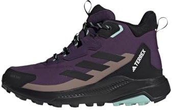 adidas Women's Terrex Anylander Mid RAIN.RDY Hiking Shoes, Aurora Plum/Core Black/Trace Brown, 5.5 UK