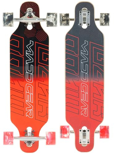 Cruiser Skateboard for Adults & Teens – Lightweight 31 Maple Deck – Smooth 70mm Wheels – Madd Gear Longboard (Flux)