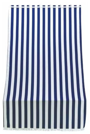 Tenda da Sole per Esterno Righe Blu con Anelli h 250x140 cm -Tende da Sole per Esterni Rimovibili in Poliestere - Tendone Balcone Esterno Parasole per Giardino e Gazebo