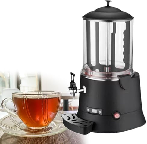 Máquina para Hacer Chocolate Caliente Comercial de 10 l, Máquina para Derretir Chocolate Caliente, Calentador de Bebidas Calientes con Temperatura Ajustable, para Chocolate, Café, leche y Té