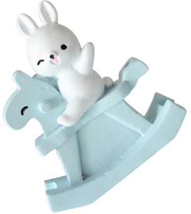 Amosfun Rabbit Decoration Resin Craft Cake Decorations for Baking Horse Ornaments Decorative Cake Ornaments