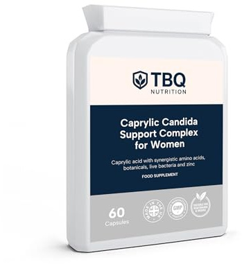 Caprylic Complex 60 Capsules for Candida & Gut Health Support | with Oregano, Garlic, Rosemary, Aloe Vera & Friendly Bacteria | Zinc for Immune Protection | Made in The UK
