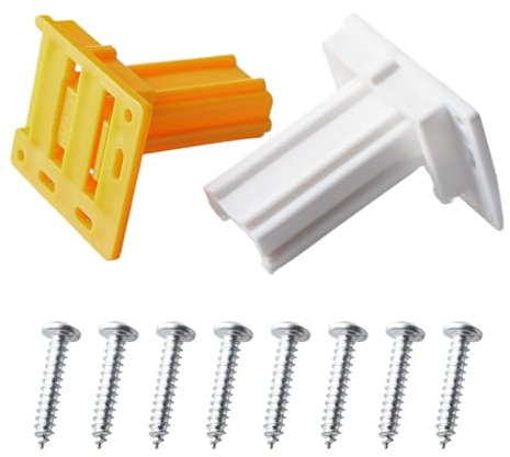 70725 Drawer Slide Socket Set - Small C Shape Slide Bracket Channel Replacement Cabinet Hardware with Mounting Screws for RV Camper Drawer Rails Accessories