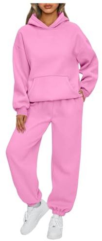 PAIDAXING Tuta da Donna Set Completo UK 2 Pezzi Co Ord Set Abiti Signora Felpa con Cappuccio e Pantaloni Sportivi Set da Ginnastica Abbigliamento Sportivo Y2k Autunno Inverno Abiti per il Tempo Libero