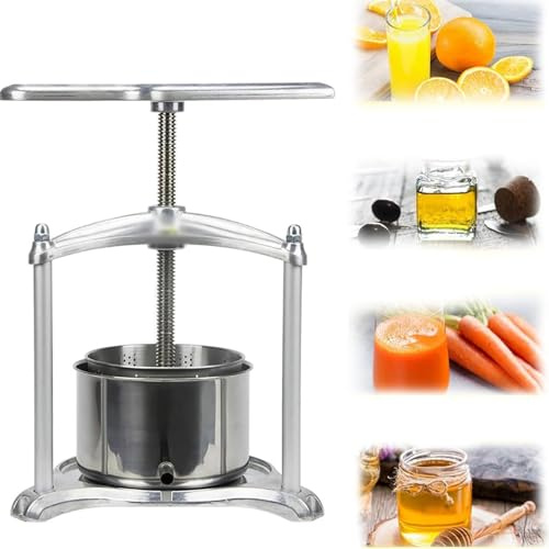 Spremiagrumi e pressa manuale in acciaio inox, design facile da pulire, ideale per estrarre succo da frutta, verdura e fare vino, formaggio, miele