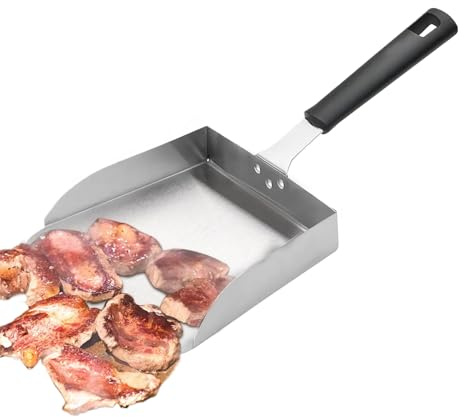 Grillspade | Grillspade av stål | Grillbehållare för utomhusgrill camping trädgårdsfest