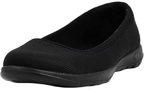 Skechers Go Walk LTE Mujer Zapatillas Casuales Bailarinas Negro 38.5 EU