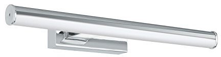 EGLO LED Wandlampe Vadumi, Spiegelleuchte, Wandleuchte aus Kunststoff, Badezimmer Lampe in Chrom, Weiß, LED Feuchtraumleuchte neutralweiß, IP44, L 40 cm