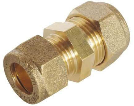 SOMATHERM FOR YOU, Manchon laiton réduit à compression pour tubes cuivre Ø12-Ø10, idéal pour raccordements plomberie, réseaux d'eau sanitaire et chauffage, durable et efficace