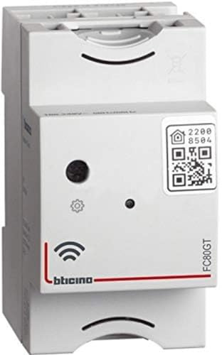 Bticino Wi-Fi FC80GT Gateway DIN Smart per il Controllo da Remoto di Luci, Tapparelle, Prese e Carichi Alimentati dal Quadro Elettrico con l'App HOME e CONTROL con la Voce
