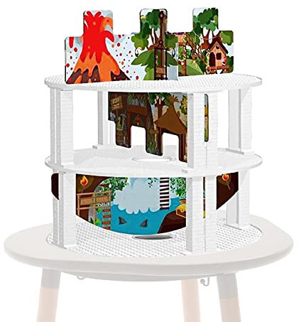 Stokke MuTable Bricks Tower Szenario, Natur – DREI Ebenen und sechs Landschaftsszenen, inklusive Berge, Bäume und EIN Fluss – Einfach zum Auf- und Abbauen ohne Werkzeug – ab 3 Jahren