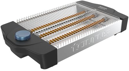 Taurus Tostador horizontal plano Neptuno Plus con gran superficie 24x20 cm | Para todo tipo de pan y bollería, 900W, 12 niveles de tostado, resistencias de cuarzo, tostado uniforme y rápido